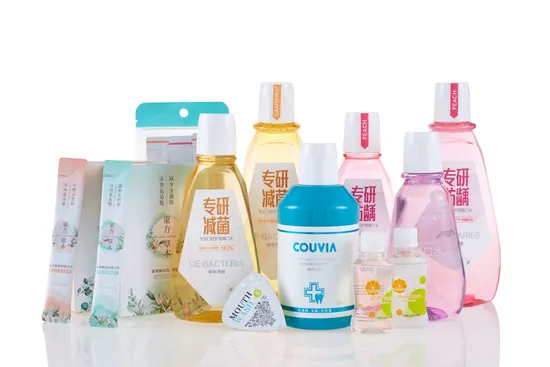 주문 개인 상표 애완 동물 병 500ml 여행 크기 구취를 위한 활동적인 박하 액체 구강 청결제는 패를 감소시킵니다